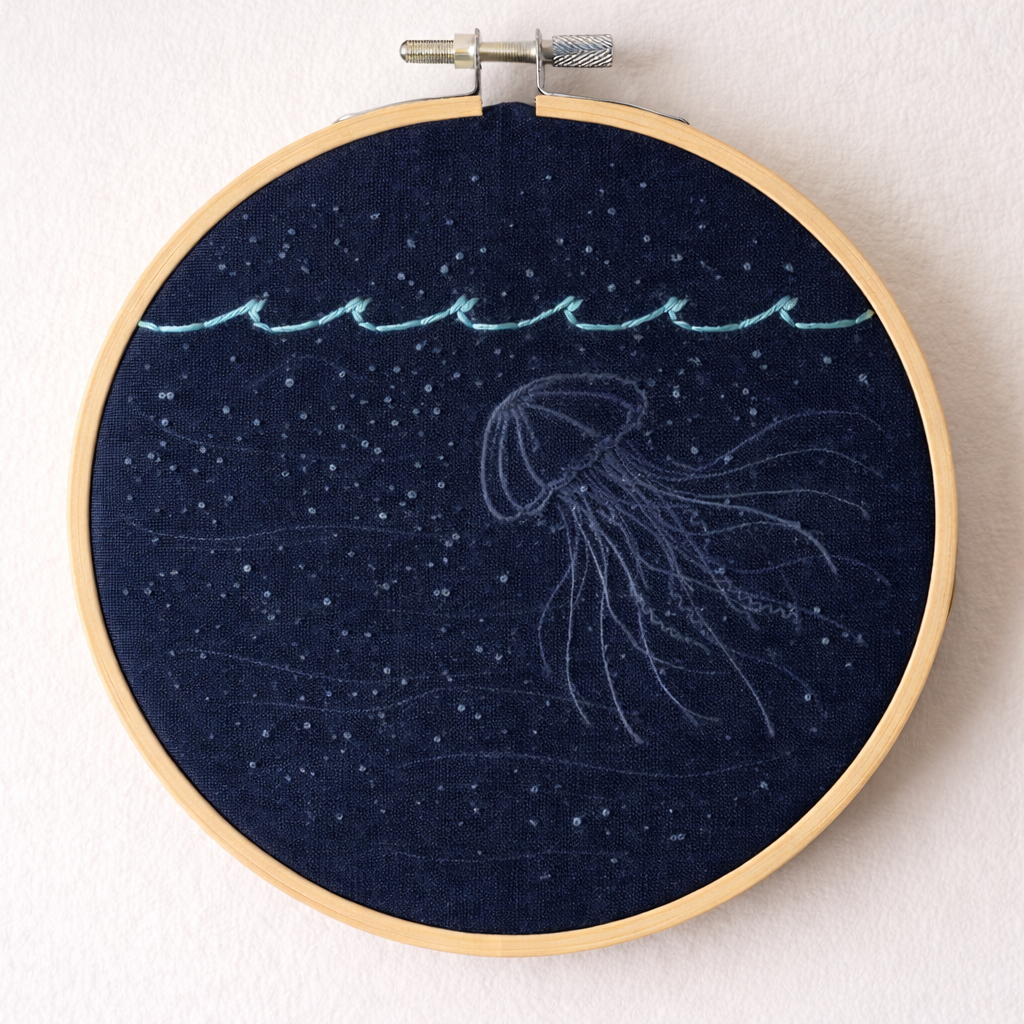 Embroidery in normal light